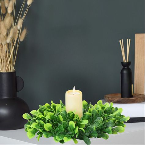 Set de 2 Corona Artificial Puerta Decorativa Eucalipto Jhn-6