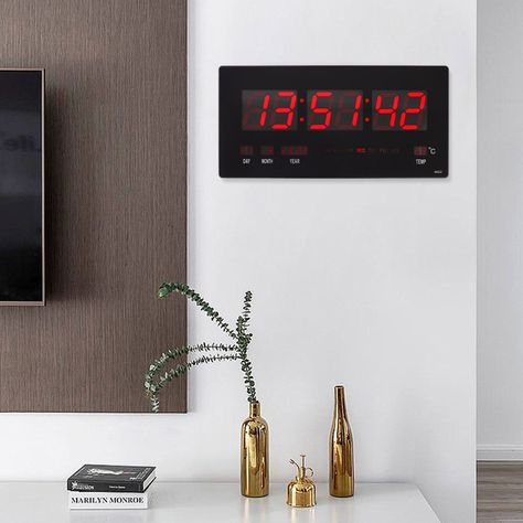 Reloj Digital Pared Calendario Termostato Led Hora Rondon-3