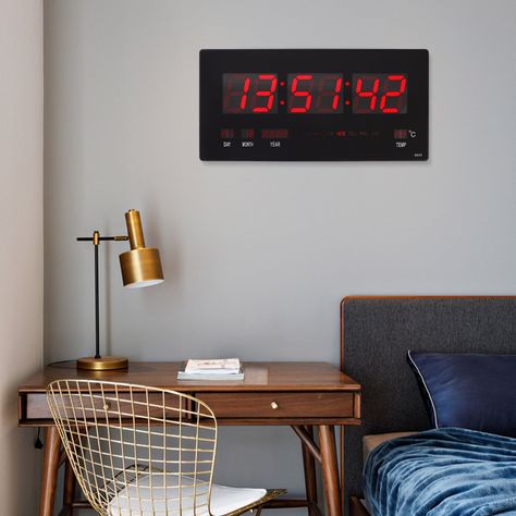 Reloj Digital Pared Calendario Termostato Led Hora Rondon-4