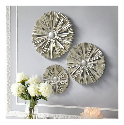 Figura Decorativa Redonda Pared Escultura Mural 3D Jhn-9