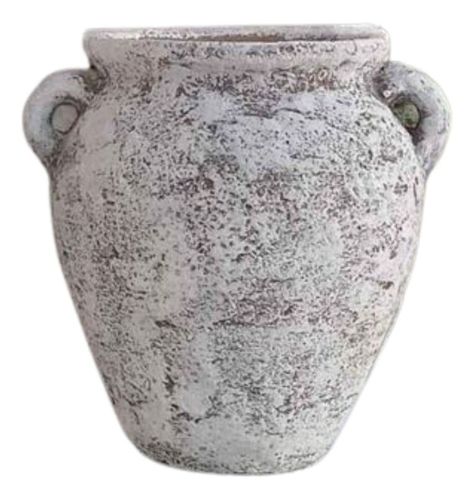 Florero Jarrón Vintage Terracota Textura Rústica 21cm Jhn-0