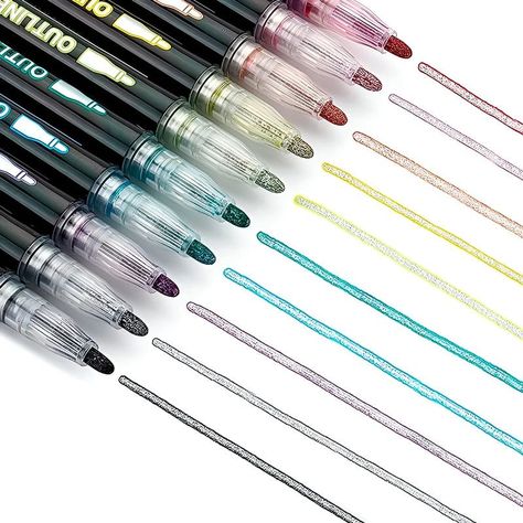 Marcadores Gel Doble Linea 36 Piezas Efecto Brillante Lau-4