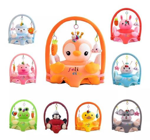 Asiento Niños Sonajero Apoyo Bebe Niños Guagua Felpa Rondon-5