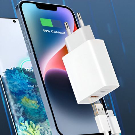 Set 2 Cargador Adaptador USB-A USB-C Carga Rapida Lau-6