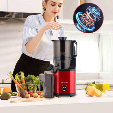 Extractor Zumos Verduras Licuadora Prensado Frío Tolva Jhn-2
