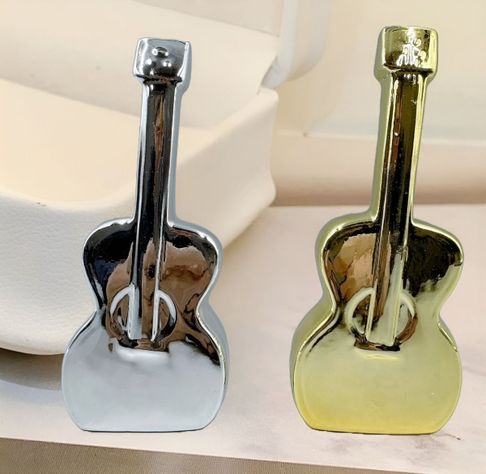 Set de 2 Estatua Guitarra Metal Estilo Moderno Jhn-8