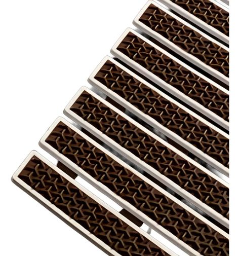 Alfombra Baño Ducha Plegable Antideslizante Marrón Jhn-1