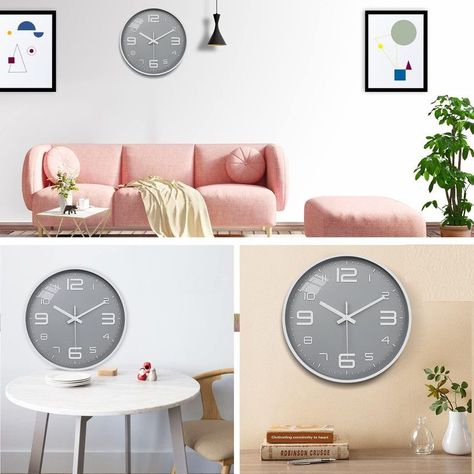 Reloj Pared Hogar Silencioso Decoracion Moderno Sala Jer-5