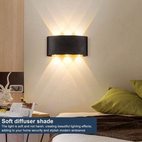 Set 2 Apliques Moderno LED 6W Sala Porche Patio Garaje Lau-3