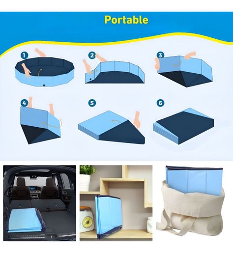 Piscina Pileta Plegable Para Mascotas Y Niños 160x30cm Jhn-8