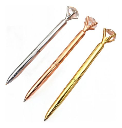 Set de 7 Bolígrafos Punta Redonda Brillante Diamante Jhn-0