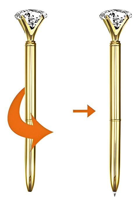 Set de 7 Bolígrafos Punta Redonda Brillante Diamante Jhn-1