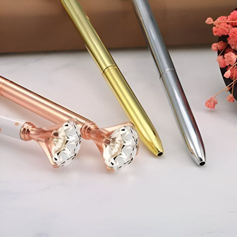 Set de 7 Bolígrafos Punta Redonda Brillante Diamante Jhn-2