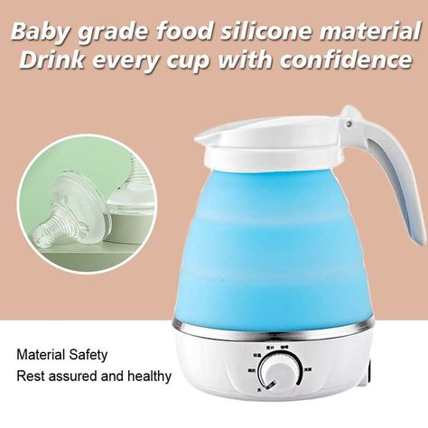 Hervidor Jarra Plegable De Silicona 600ml Tetera Cocina Lau-2