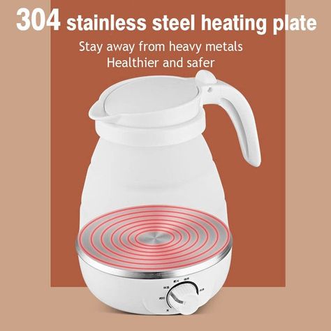 Hervidor Jarra Plegable De Silicona 600ml Tetera Cocina Lau-4
