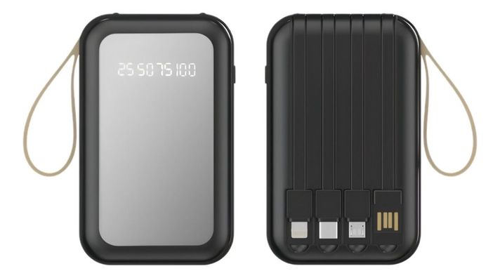 Cargador Inalámbrico Portátil LED Cables integrados 4en1-0
