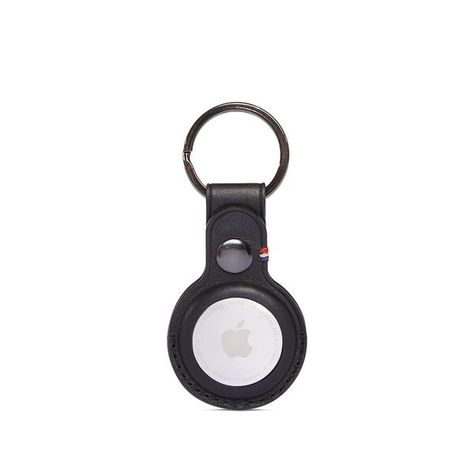 Llavero de cuero para AirTag - Negro-1