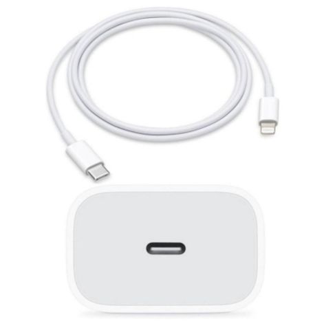 Cargador Apple USB-C 20W Original Con Cable C Lightning 1mt-0