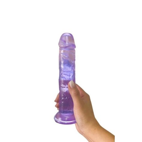 CONSOLADOR CRYSTAL MORADO CON VENTOSA -1