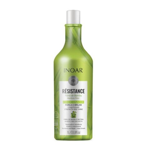 Set Résistance Inoar Shampoo Y Acondicionador Fibra de Bambu 1LT-1