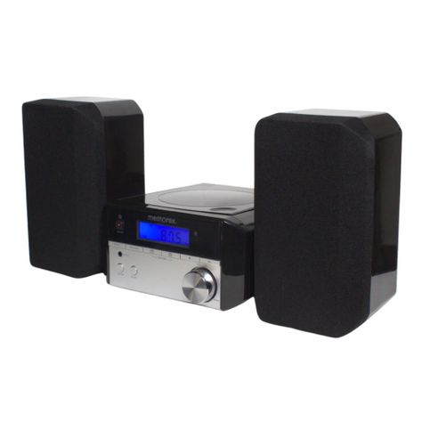Microcomponente Memorex MX-MCD200 CD-Player Bluetooth AMFM USB-3
