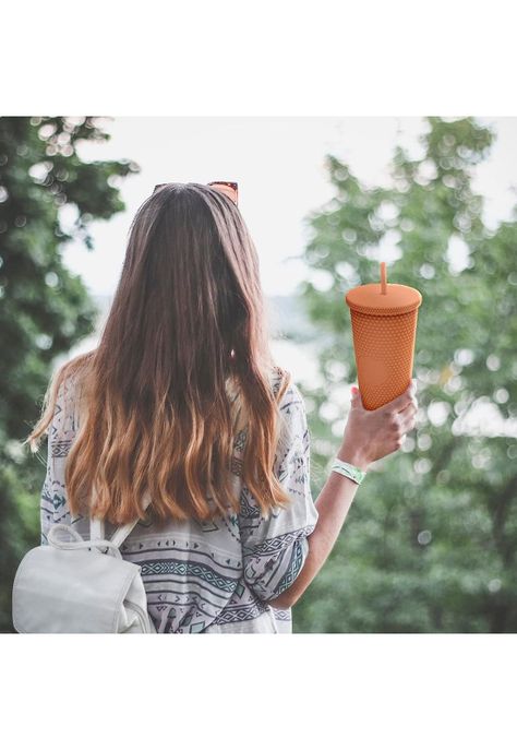 Vaso Tumbler Venti Con Bombilla 710ml Keep Naranja-3