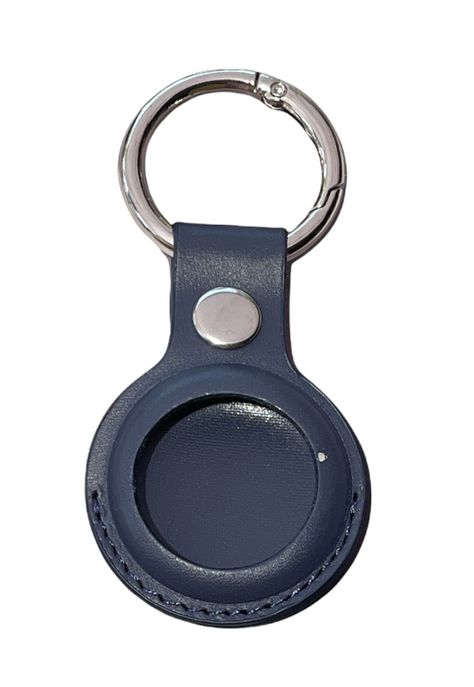 Funda Protectora De Cuero Para AirTags Leather Azul-0