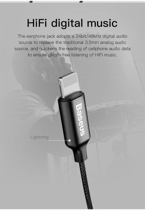 Audífonos Digitales Compatible con iPhone - Marca Baseus-3