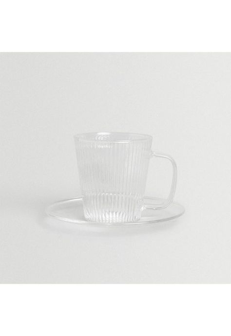 Set 4 Tazas Con Plato Espresso para Té o Café Glasso 110ml-2