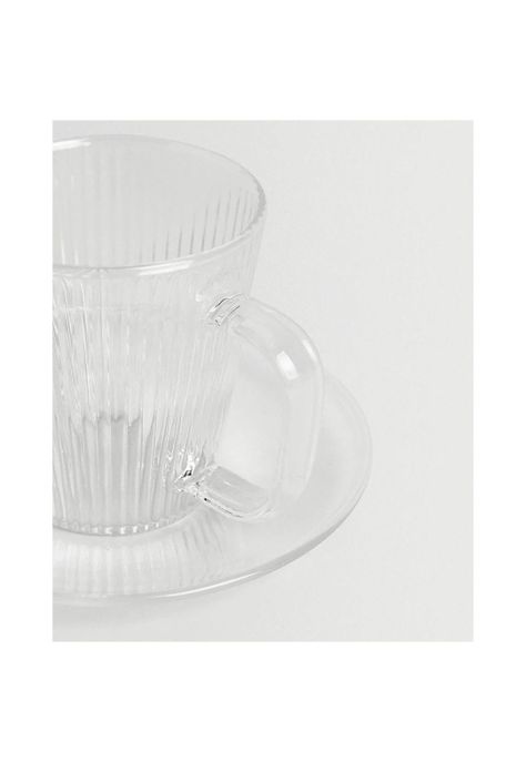 Set 4 Tazas Con Plato Espresso para Té o Café Glasso 110ml-4