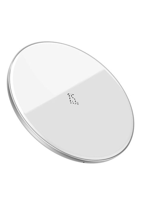 Base Cargador Inalámbrico Blanco Baseus 15W Compatible con IOS/Android-2