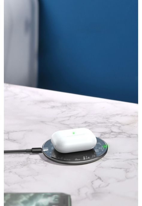 Base Cargador Inalámbrico Blanco Baseus 15W Compatible con IOS/Android-5