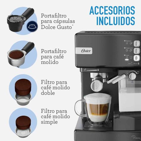 Cafetera Automatica Oster Prima Latte Negra-5