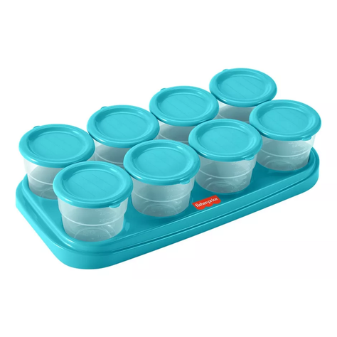 Potes para Congelar Papilla Bandeja 8 Fisher Price Azul-0