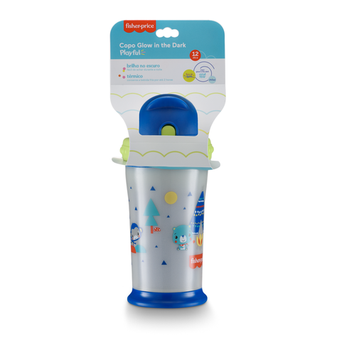 Vaso Playful Fisher Price Glow in the Dark Azul Star BB1128-2