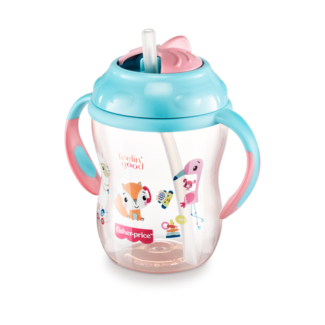 Vaso Bombilla First Moments 270 ml Fisher Price Rosa BB1017-1