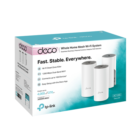 Sistema Wifi Mesh Full Cobertura Tp-link Deco E4 Ac1200 Pack-4
