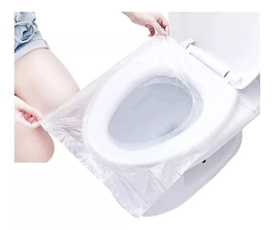 200x Cubre Inodoro Desechable Wc Protector Baño Impermeable-0