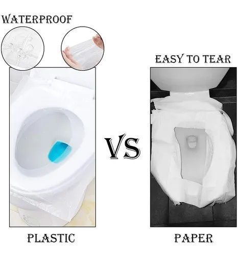 50x Cubre Inodoro Desechable Wc Protector Baño Impermeable-3