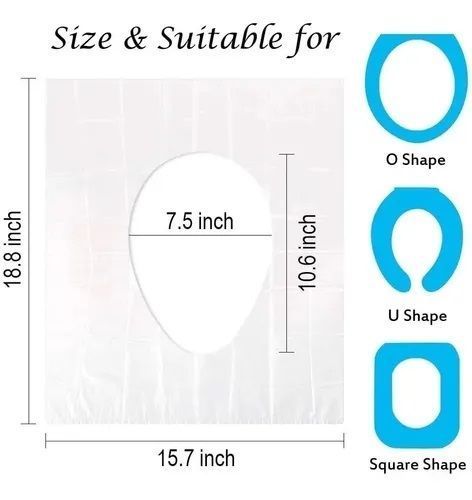 50x Cubre Inodoro Desechable Wc Protector Baño Impermeable-1