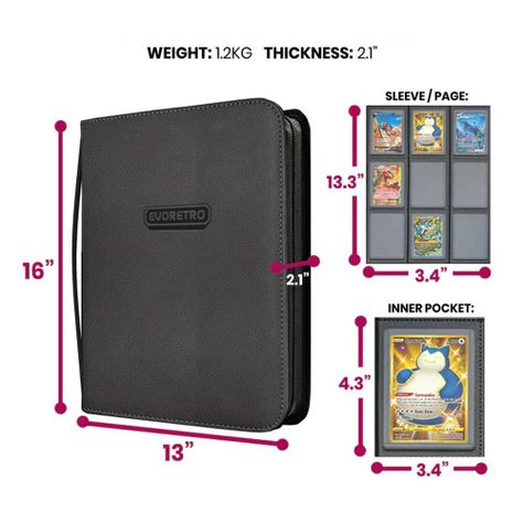 EVO FUNDAS CARTAS SHIELD+REGULAR BLACK-RED TOPLOA BINDER 1-2
