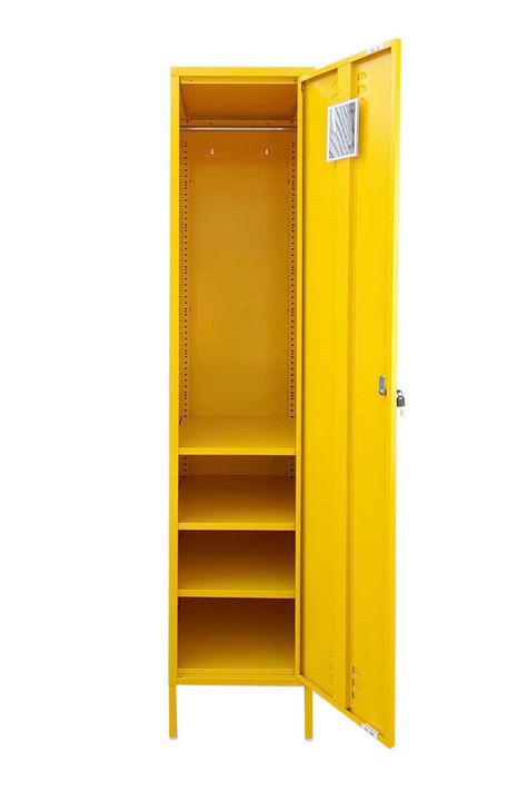 Locker Casa Amarillo Repisas Regulables y Barra-4