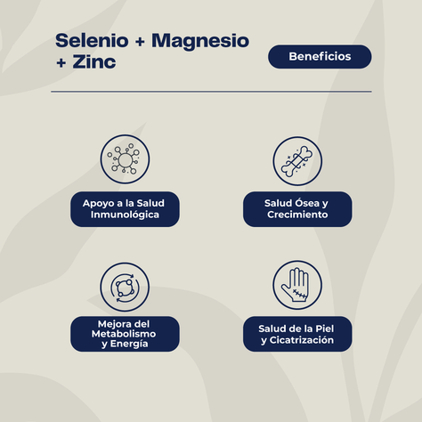 Selenio + Magnesio + Zinc 60 Cápsulas  Karun life-2
