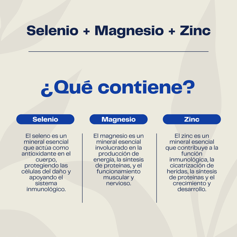 Selenio + Magnesio + Zinc 60 Cápsulas  Karun life-3