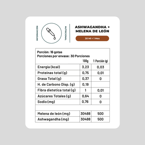 Extracto de Ashwagandha + Melena de Leon 30 Ml Karun Life-1