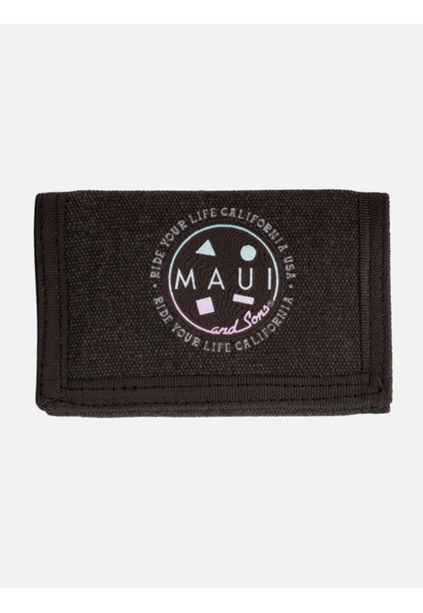 Billetera Retro Tyl Tri-Fold Negro Hombre Maui and sons-0