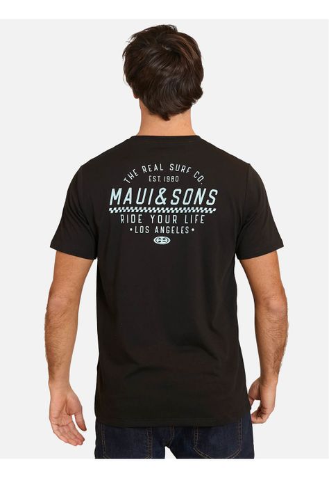 Polera MC Wheels Day Negro Hombre Maui And Sons-1