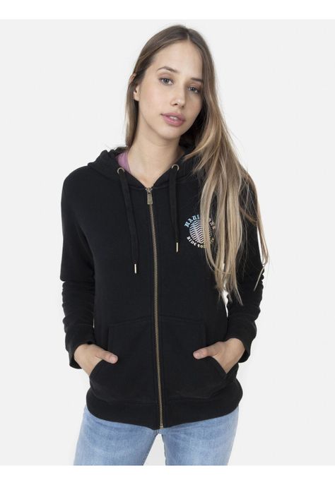 Fullzipper Mujer ONDAS FULL ZIPPER Negro Maui and Sons-0