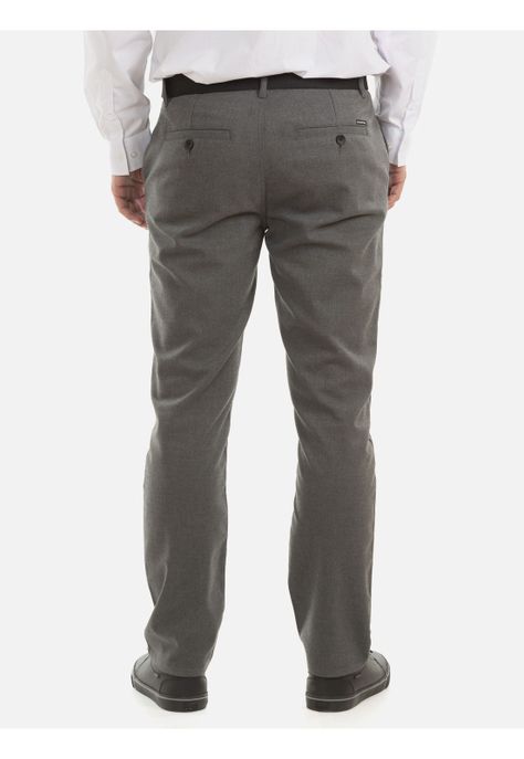 Pantalon Escolar Skinny Pretina Elasticada Hombre Gris Maui and Sons-1