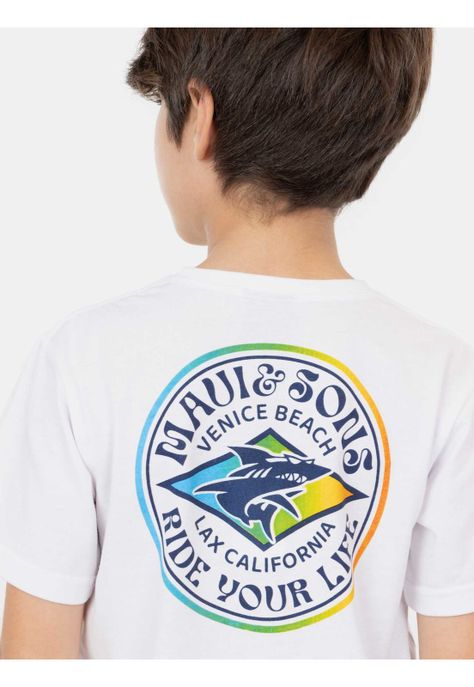 Polera MC Mini Retro Palms Blanco Niño Maui And Sons-3